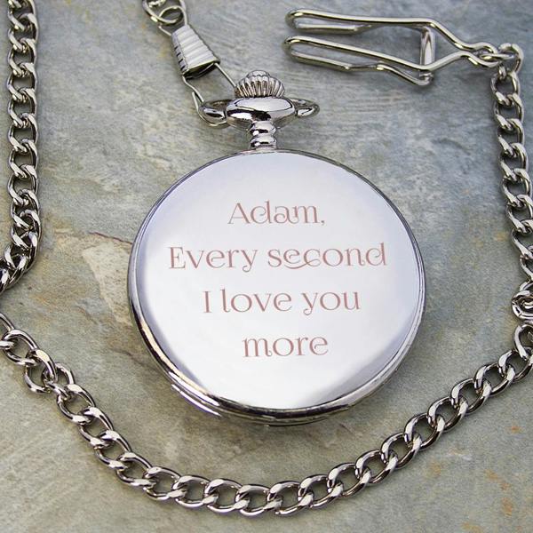 Personalised Silver Classic Pocket Watch