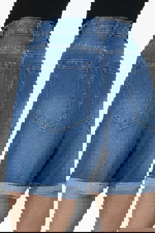 Paulo Due Women's Relaxed Mom Fit Denim Jean Shorts