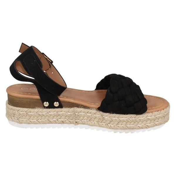 Spot On Ladies Spot On Wedge Flatform Sandals F12021