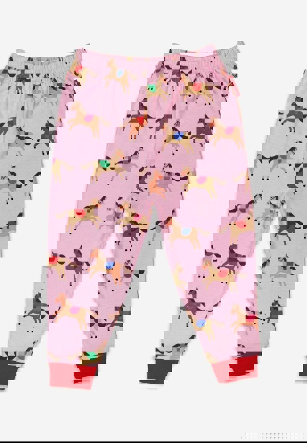 Organic Pink Horse and Pony Print Pyjamas - Toby Tiger