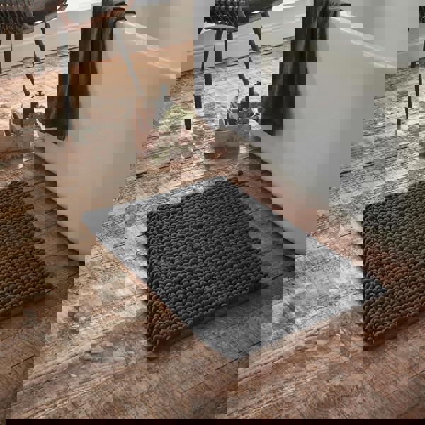 Bianca Aspen Bobble Bath Mat Black