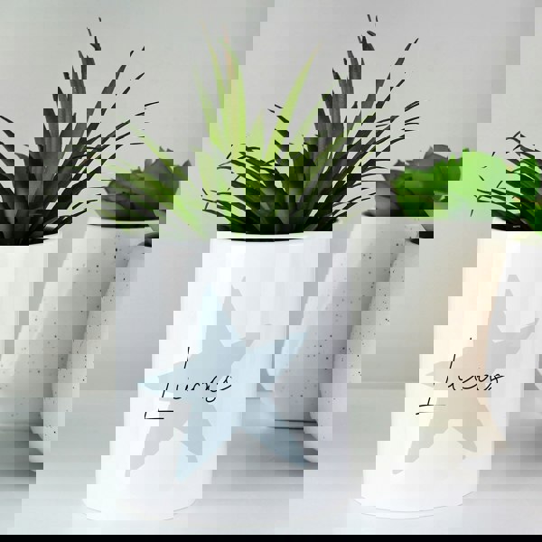 Personalised Memento Company Personalised Blue Star Ceramic Storage Pot