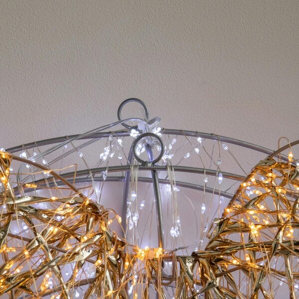 Samuel Alexander 60cm Galaxy Light Up Christmas Wreath with Bow & Cool White 2000 LEDs