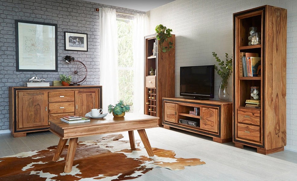 IH Design Tanishia Sheesham Wine Bookcase