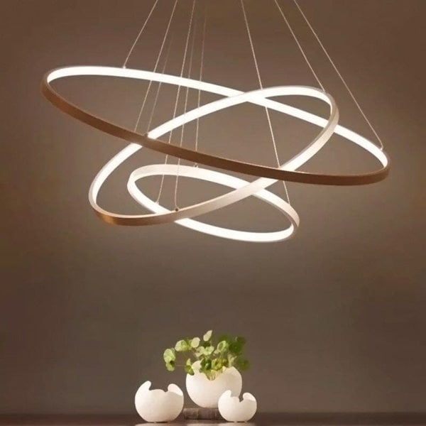 Modern Led Pendant 3 Acrylic Ring Chandelier Pendant Lights Living and Home
