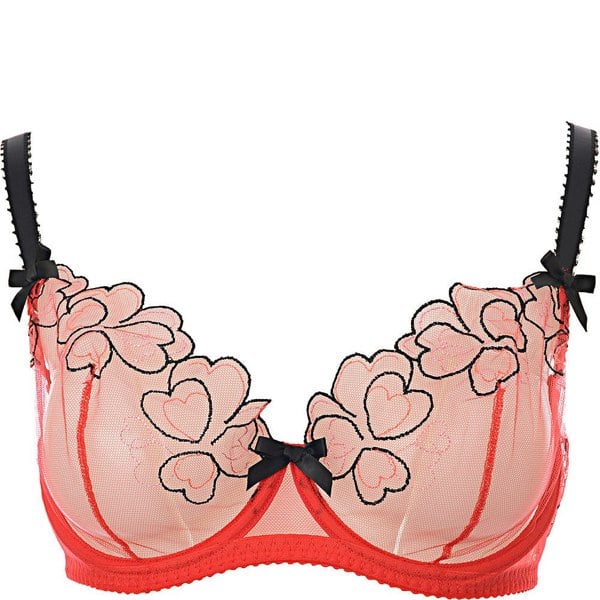 Agent Provocateur Womens Maysie Sheer Demi Bra in Red