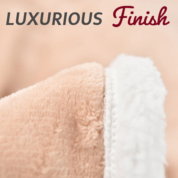 GlamHaus Heated Throw Electric Fleece Over Blanket Sofa Bed Large 160 X 130cm Toasted Almond