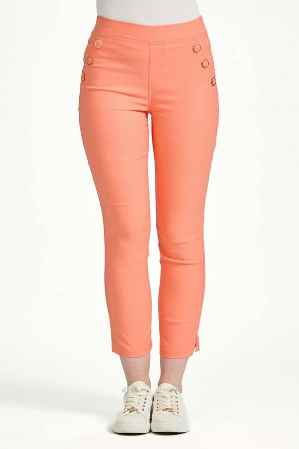 Mudflower Button Detailed Bengaline Stretch Trousers