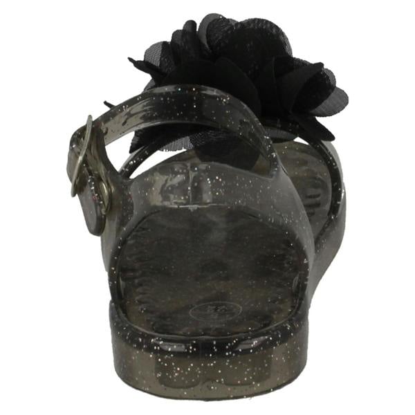 Spot On Girls Spot On Flat Jelly Flower Trim Mule