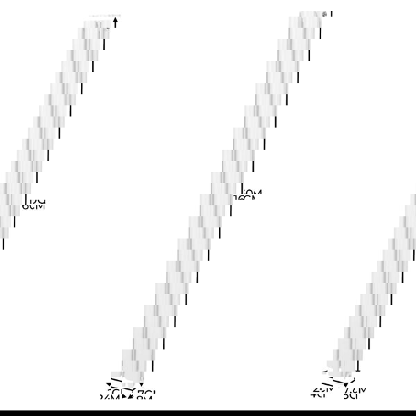 Monstershop Oval Column Radiator – 1600mm x 240mm – White