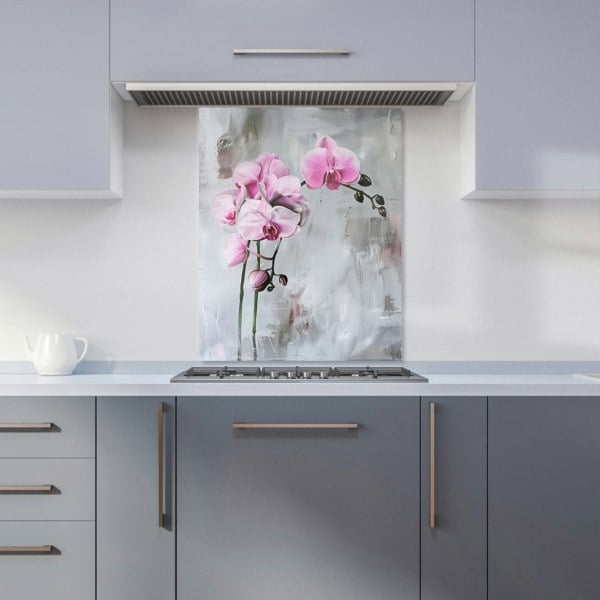 Warren Reed - Designer Pink Orchids Kitchen Splashback