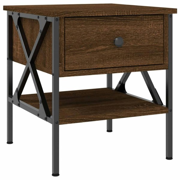 Berkfield Bedside Tables 2 pcs Brown Oak 40x42x45 cm Engineered Wood