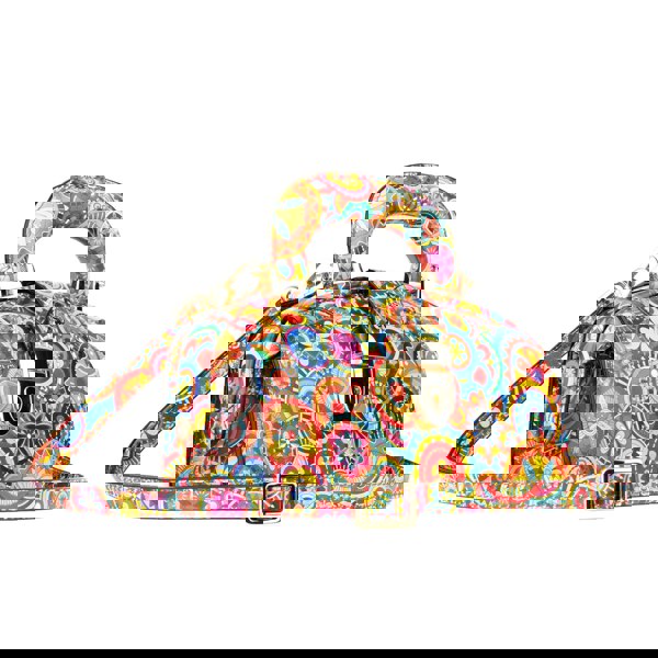 Embassy London Gazelle Mini - Signature Print - Women's mini bowling bag with handle and strap