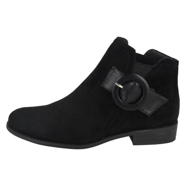 Spot On Ladies Spot On Flat Ankle Boots F51136