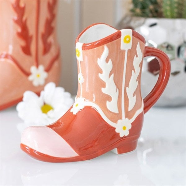 Serano Pink Cowboy Boot Shaped Mug