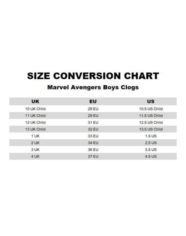 Marvel Avenger Boys Blue Multi Character Clogs