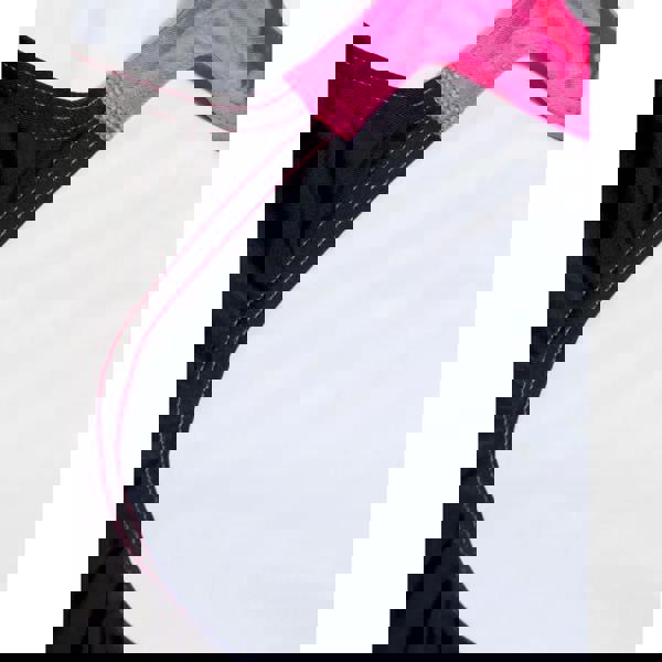 Speedo Girls Digital Placement Splashback Swimsuit in black and pink with white panel