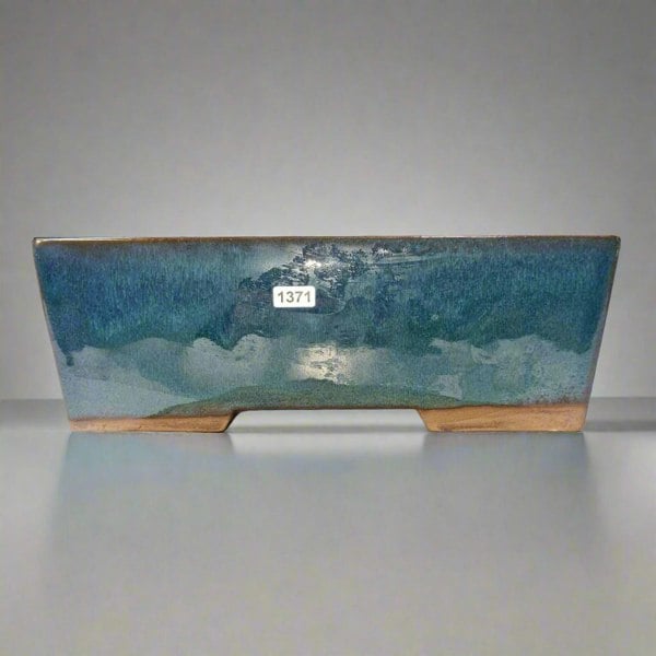 Yorkshire Bonsai 27cm Glazed Bonsai Pot | Rectangle | 27cm x 18cm x 9cm | Blue