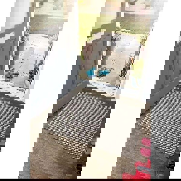 The Rugs Twist Stripe Washable Mat & Runner Beige | Stylish