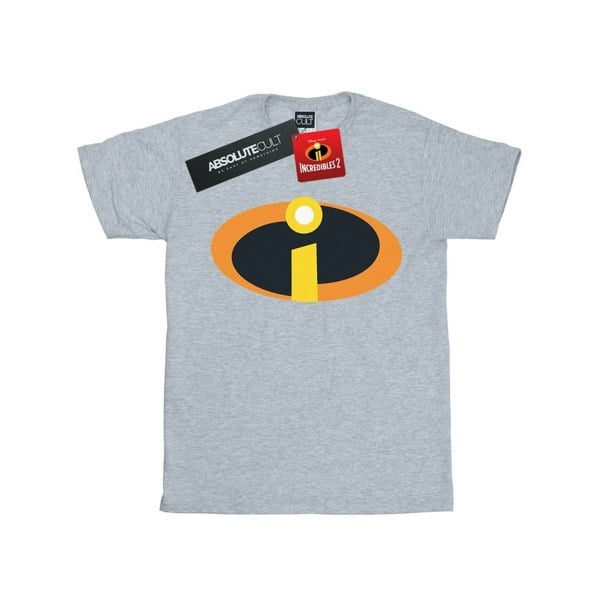 Disney Womens/Ladies The Incredibles Costume Logo Cotton Boyfriend T-Shirt - Sports Grey