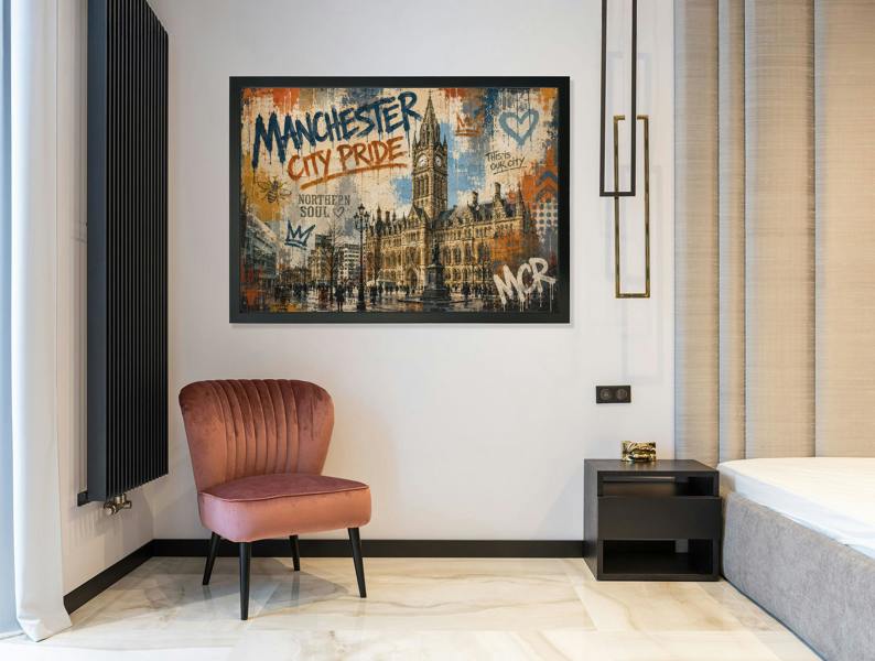 Exceptional Art The Northern Soul Graffiti - Slim Black Frame
