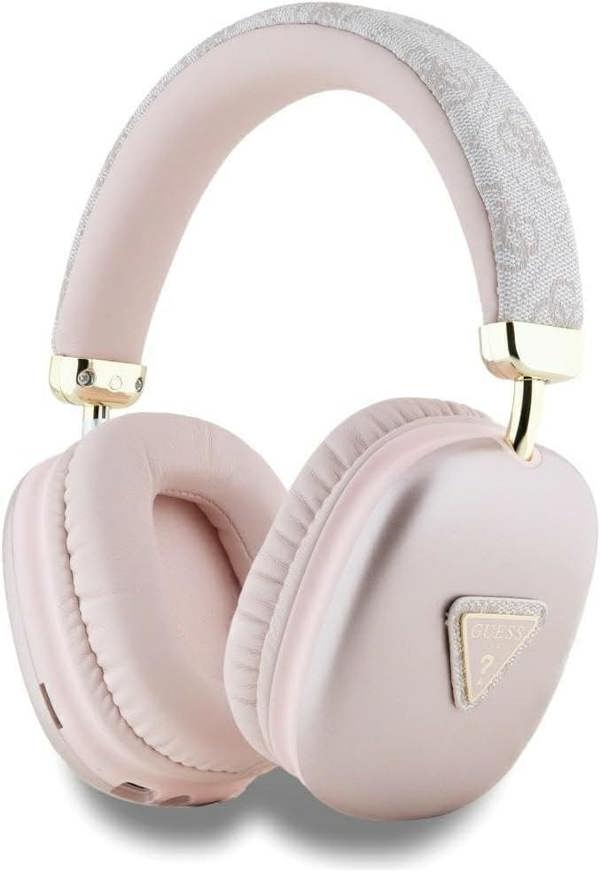 Guess PU Leather 4G Triangle Logo Wireless Headphone Pink - GUBHK1P4TPP