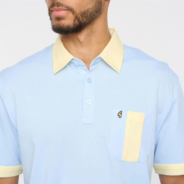 Gabicci G52X15 Mens Short Sleeve Plated Jersey Polo Shirt Gabicci Classic - SKY