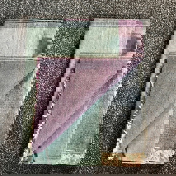 Earth Squared Pastel Block Check Ladies Scarf