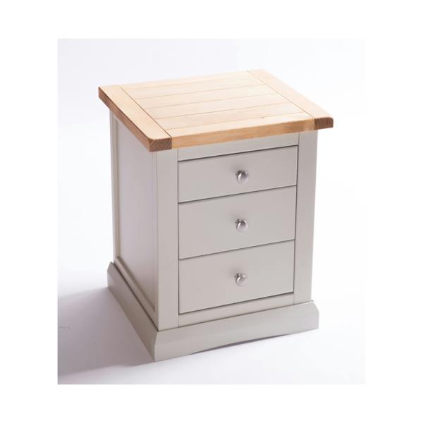 Cabinet Bits Loreo 3 Drawer Bedside Table