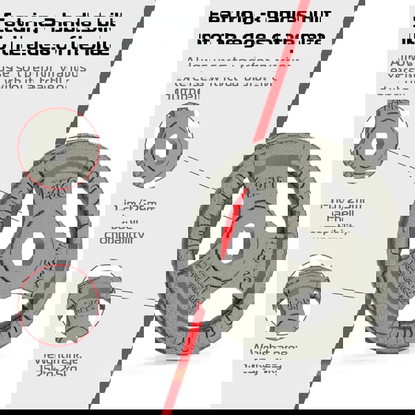 Body Revolution 2x 1.25kg Cast Iron Weight Plates - 1" Standard Tri Grip