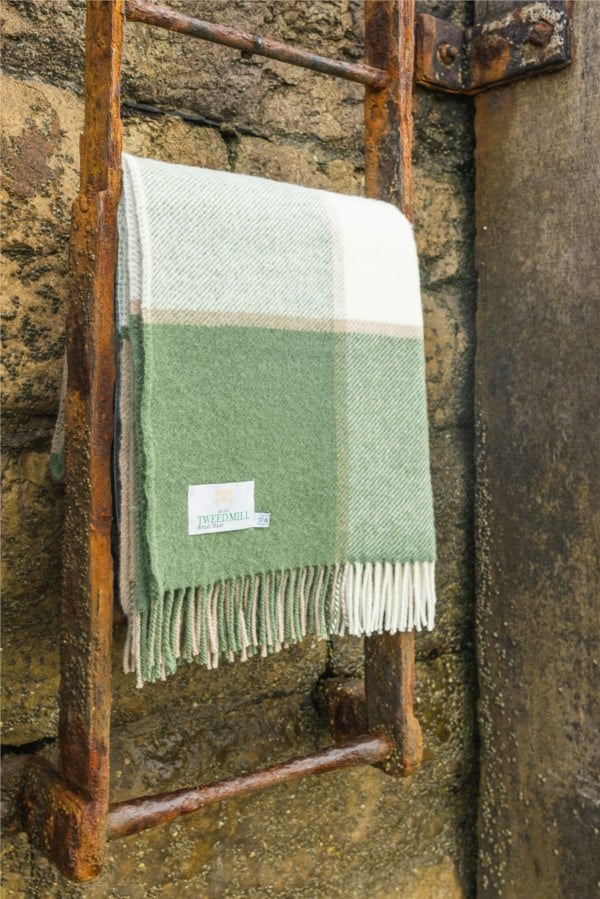 Tweedmill Lifestyle Delamere 100% New Wool Blanket/Throw Orion Blue 151 x 183cm