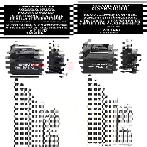 Mylek 18V Cordless Li-ion Drill And 13 Piece Accessory Set