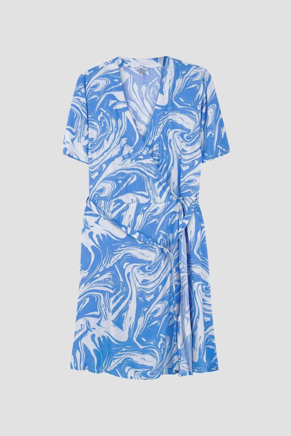 ENORSIA Fluid Printed Relax Fit Mini Dress