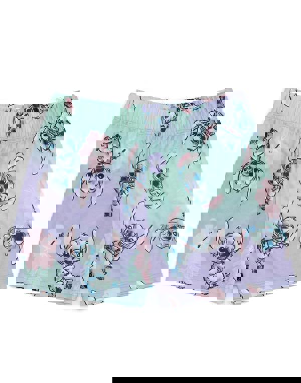 Disney Girls Multicoloured Lilo and Stitch Short Sleeve Short Leg Pyjama Set