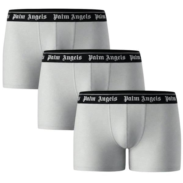 Palm Angels Tri-Pack Classic Logo White Boxer Shorts