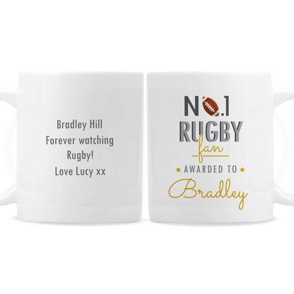 Personalised Memento Company Personalised No.1 Rugby Fan Mug