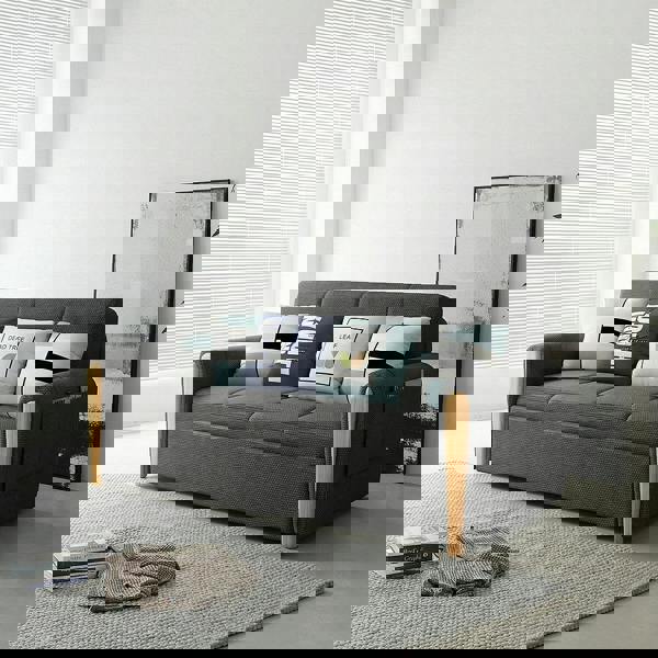 Weilai Concept Mavis Two Seater Sofa Bed, Dark Grey