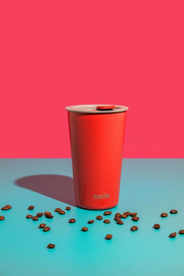 La Cafetière Pavia Insulated Travel Mug, 400ml, Red