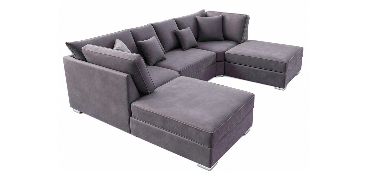 Outdoor Living The Chelsea U-Shaped Modular Corner Sofa with Deep Seat