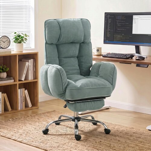 HOMCOM Executive Office Chair Height Adjustable, Light Green