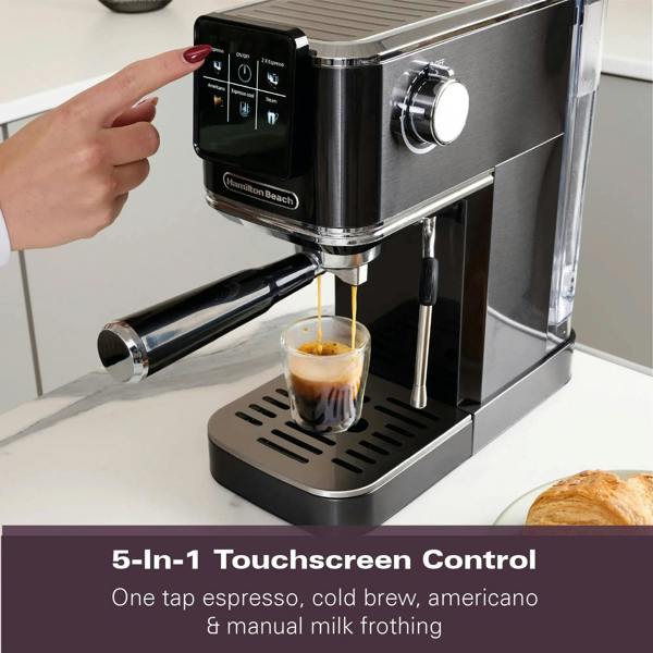 Hamilton Beach BaristaPro Touch 5-in-1  Espresso Machine Black