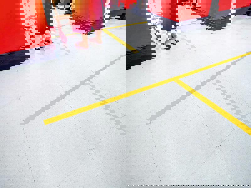 Durable DURALINE Slip-Resistant Floor Marking Tape | 50mm x 30m | Yellow