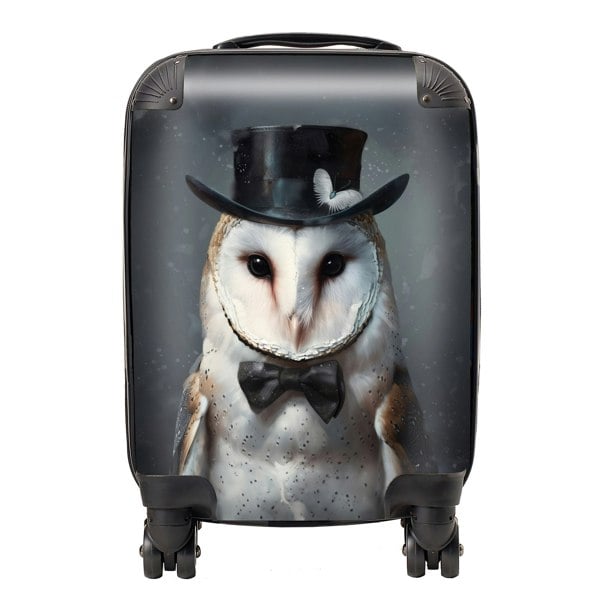 Warren Reed Owl In A Top Hat Suitcase