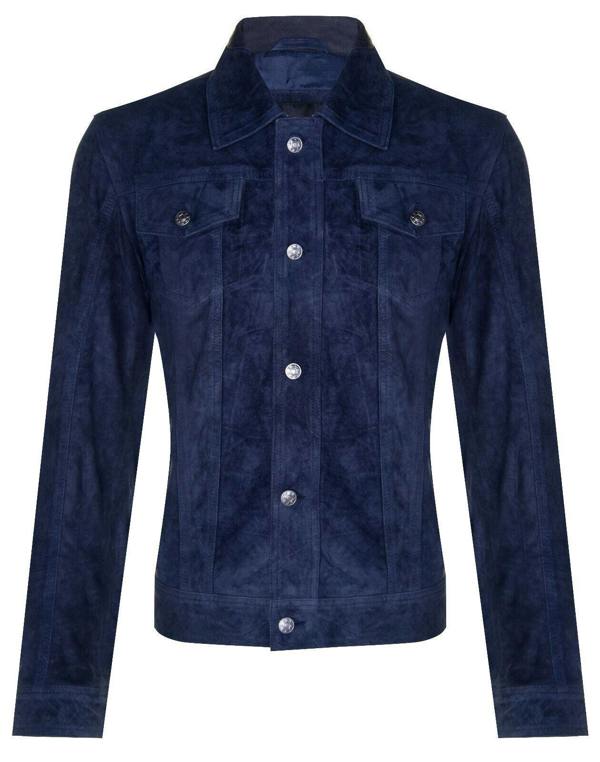 Infinity Leather Mens Goat Suede Leather Jeans Jacket-Adelaide