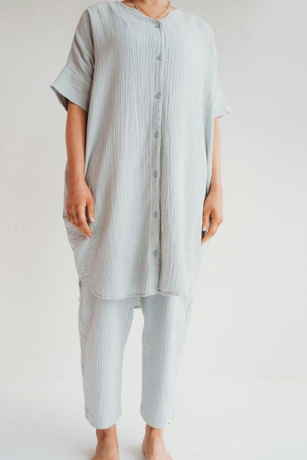 Kate Light Green Barrel Leg Trousers- image 7