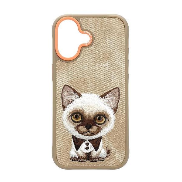 Nimmy Friends Nimmy Big Eye Cute Pet Siamese Cat Case with MagSafe for iPhone 17 6.3" Brown Orange - N-XDY-IP17-026