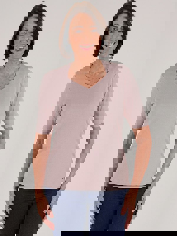 PennyPlain High Back Sweetheart Neck Top - Cloud