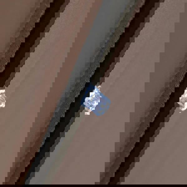 Samuel Alexander Outdoor 4 Person Round Glass Top Garden Dining Table Chairs With Beige Banana Lit Parasol and Base Set