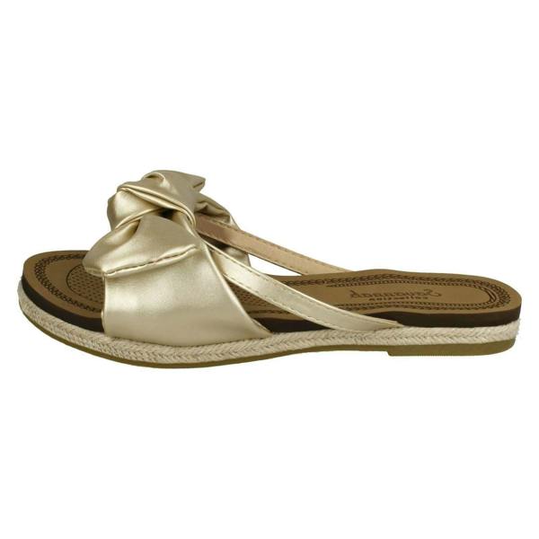 Savannah Ladies Savannah Flat Rope Edged Mules