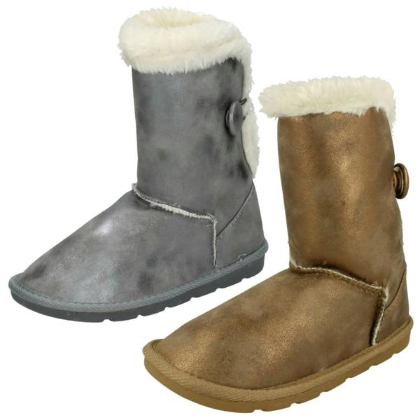 Spot On Girls Spot On Faux Fur Lined Winter Boots